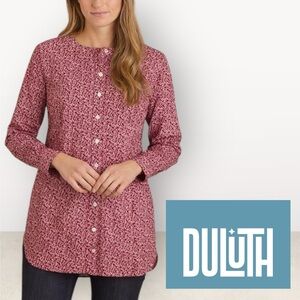 Duluth Women's Wrinklefighter Long Sleeve Tunic Floral Print Plus Sz XXL Cottage